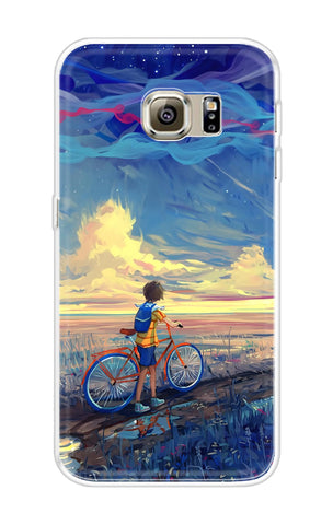 Riding Bicycle to Dreamland Samsung S6 Edge Back Cover