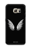 White Angel Wings Samsung S6 Edge Back Cover