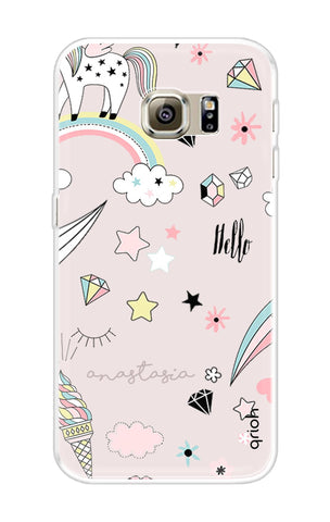 Unicorn Doodle Samsung S6 Edge Back Cover