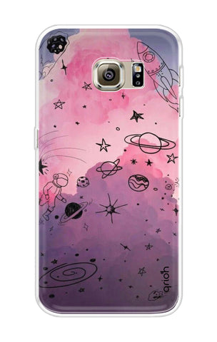 Space Doodles Art Samsung S6 Edge Back Cover