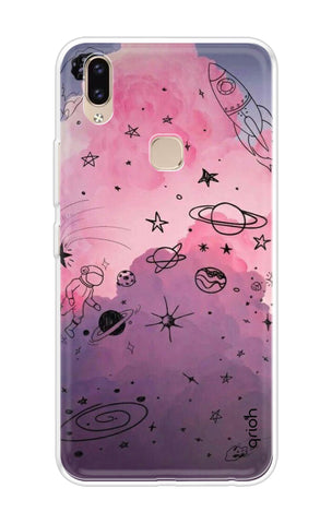 Space Doodles Art Vivo V9 Youth Back Cover