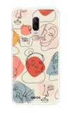 Abstract Faces OnePlus 6 Back Cover