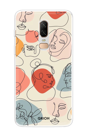 Abstract Faces OnePlus 6 Back Cover