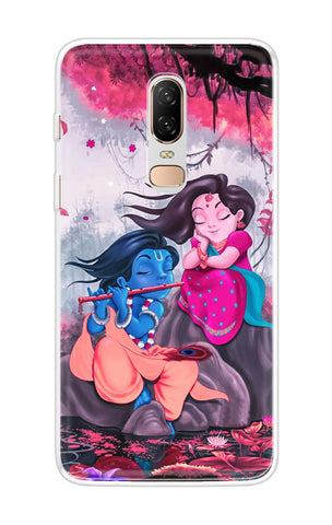 Radha Krishna Art OnePlus 6 Back Cover