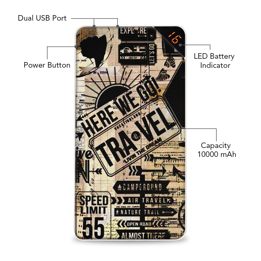 Travel the World 10000 mAh Universal Power Bank
