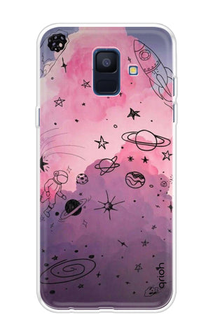Space Doodles Art Samsung A6 Back Cover