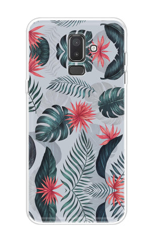 Retro Floral Leaf Samsung J8 Back Cover