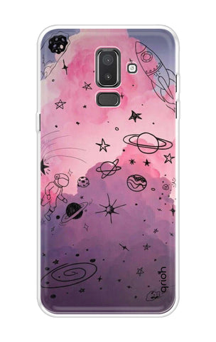 Space Doodles Art Samsung J8 Back Cover