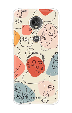 Abstract Faces Motorola Moto E5 Plus Back Cover