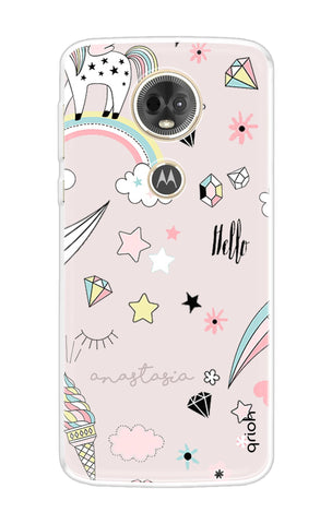 Unicorn Doodle Motorola Moto E5 Plus Back Cover