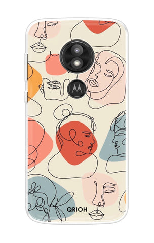 Abstract Faces Motorola Moto E5 Play Back Cover