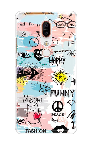 Happy Doodle Nokia X6 Back Cover