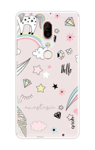 Unicorn Doodle Nokia X6 Back Cover