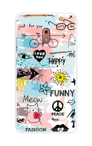 Happy Doodle Nokia 2.1 Back Cover