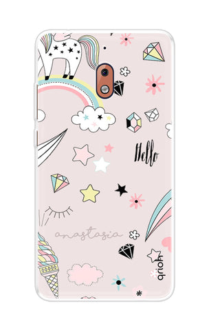 Unicorn Doodle Nokia 2.1 Back Cover