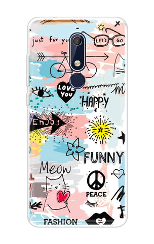 Happy Doodle Nokia 5.1 Back Cover
