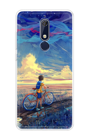 Riding Bicycle to Dreamland Nokia 5.1 Back Cover