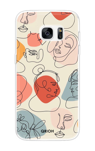 Abstract Faces Samsung S7 Edge Back Cover