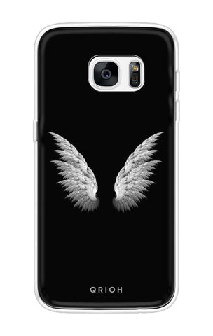 White Angel Wings Samsung S7 Edge Back Cover