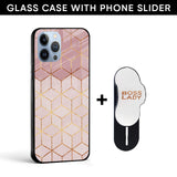 Boss Lady Glass case with Slider Phone Grip Combo