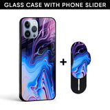 Psychic Texture Glass case with Slider Phone Grip Combo