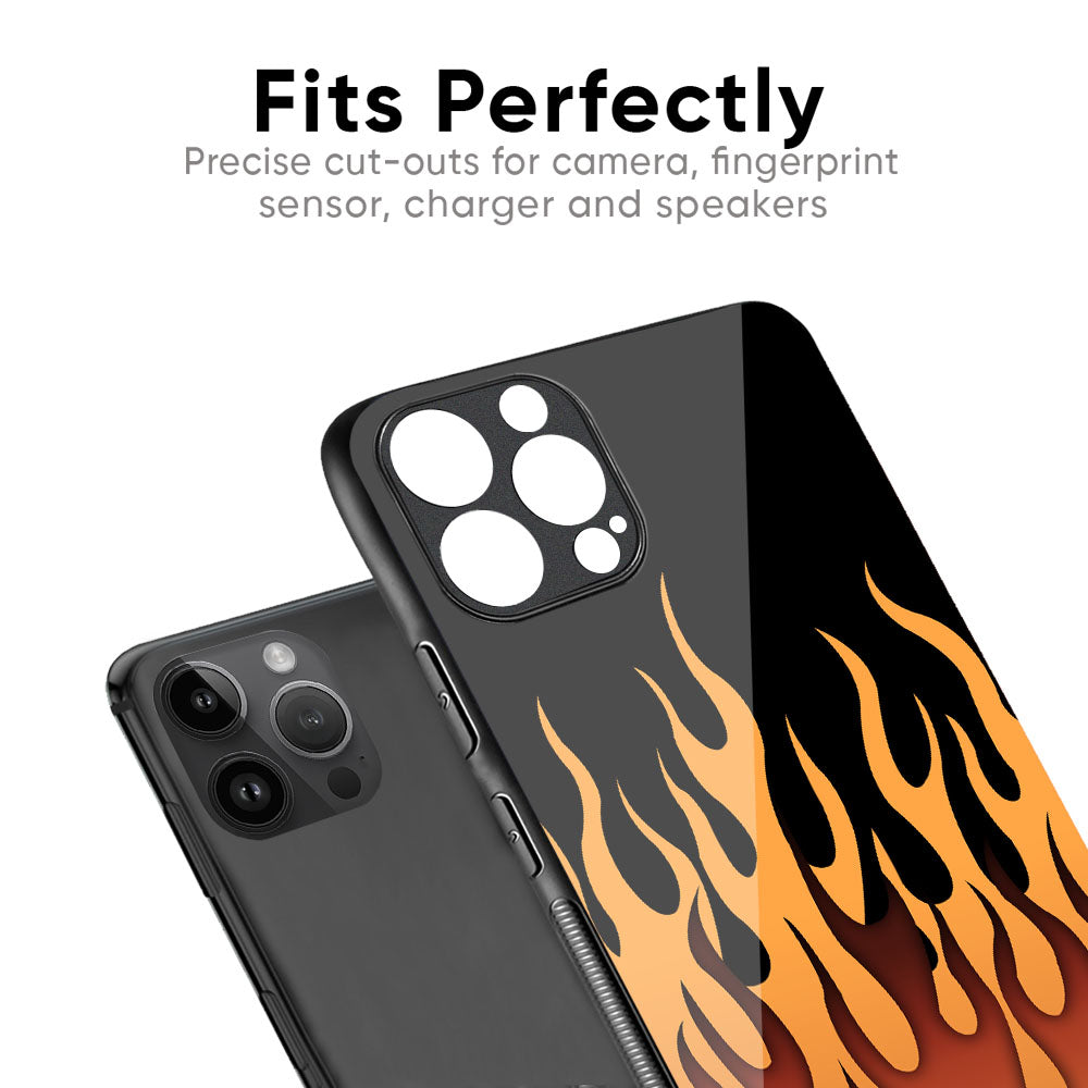 Fire Flame Glass Case for iPhone XS Max