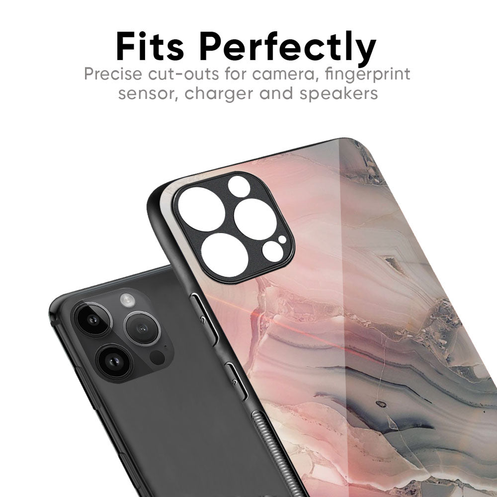 Pink And Grey Marble Glass Case For iPhone XS Max