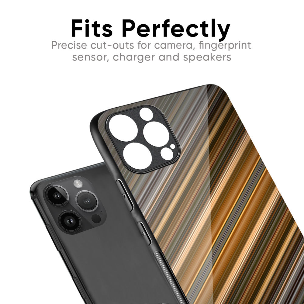 Diagonal Slash Pattern Glass Case for iPhone XS Max