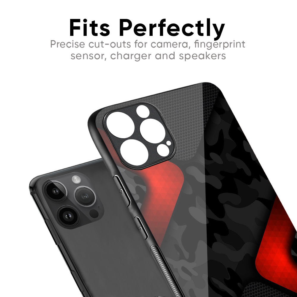 Modern Camo Abstract Glass Case for iPhone XS Max