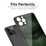 Green Leather Glass Case for iPhone 15 Pro Max