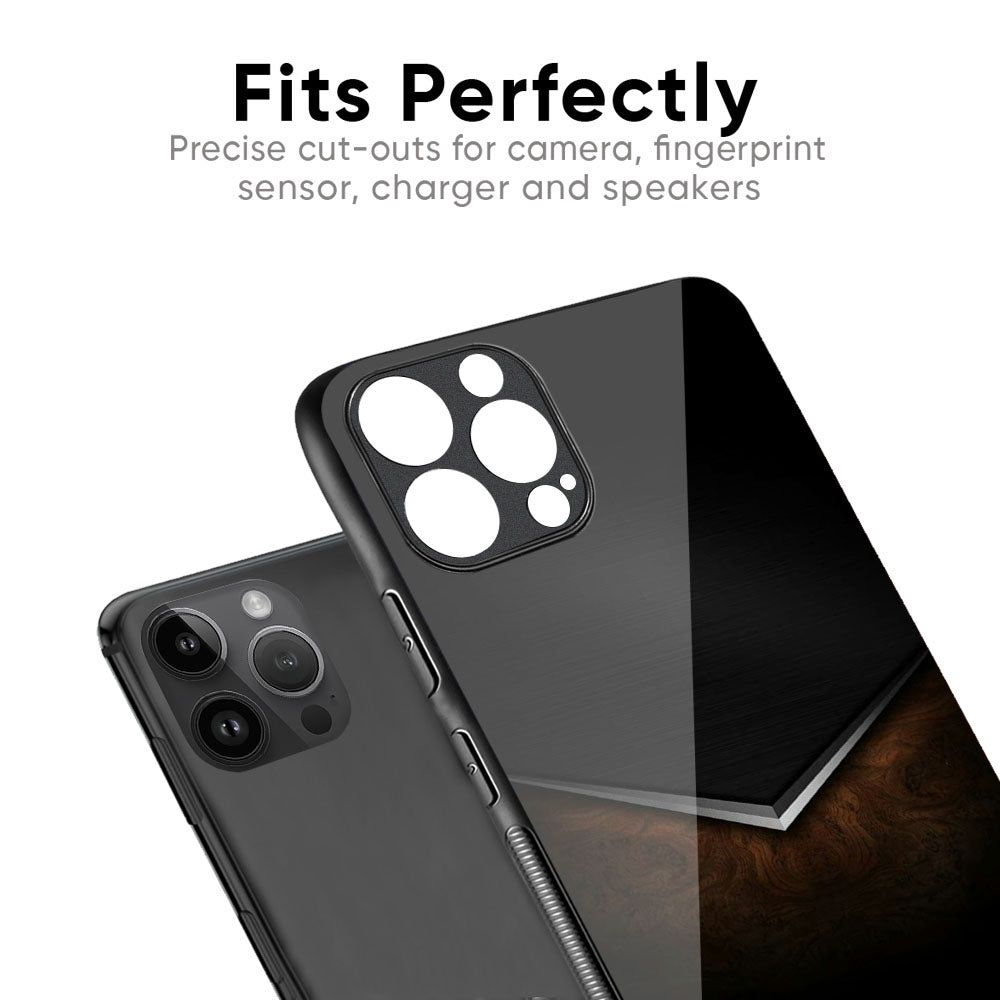 Dark Walnut Glass Case for iPhone XS Max