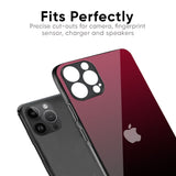 Wine Red Glass Case For iPhone 14 Plus