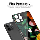 Flowers & Butterfly Glass Case for iPhone 13 mini