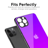 Purple Pink Glass Case for iPhone 14 Plus