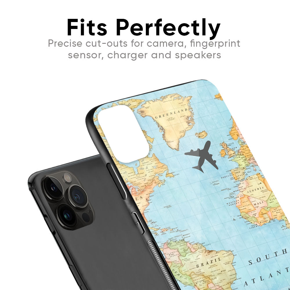Travel Map Glass Case for iPhone 6S