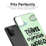 Travel Stamps Glass Case for iPhone 15 Pro Max