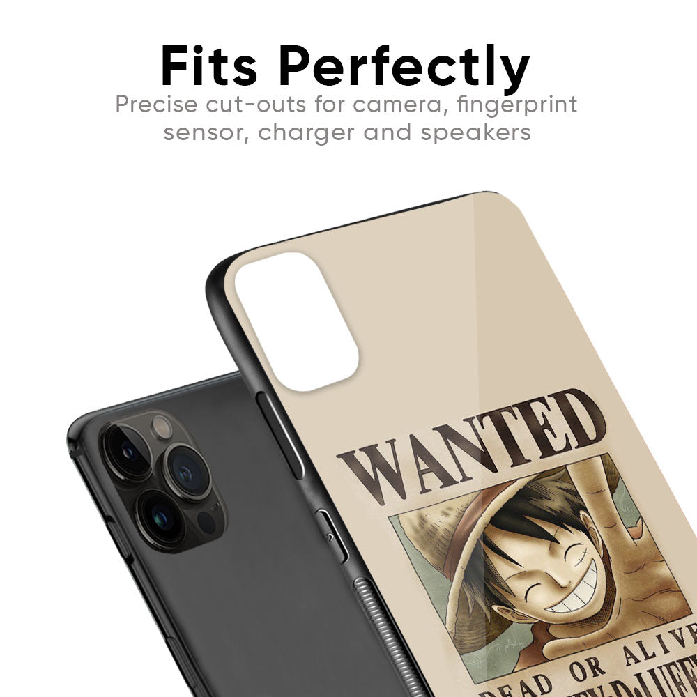 Luffy Wanted Glass Case for iPhone SE 2022
