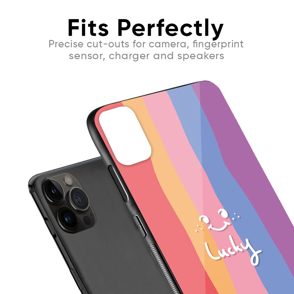 Lucky Abstract Glass Case for iPhone SE 2022