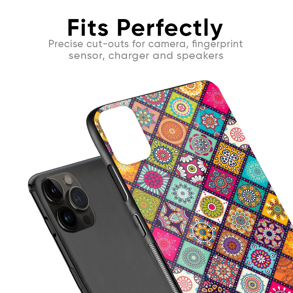 Multicolor Mandala Glass Case for iPhone SE 2022