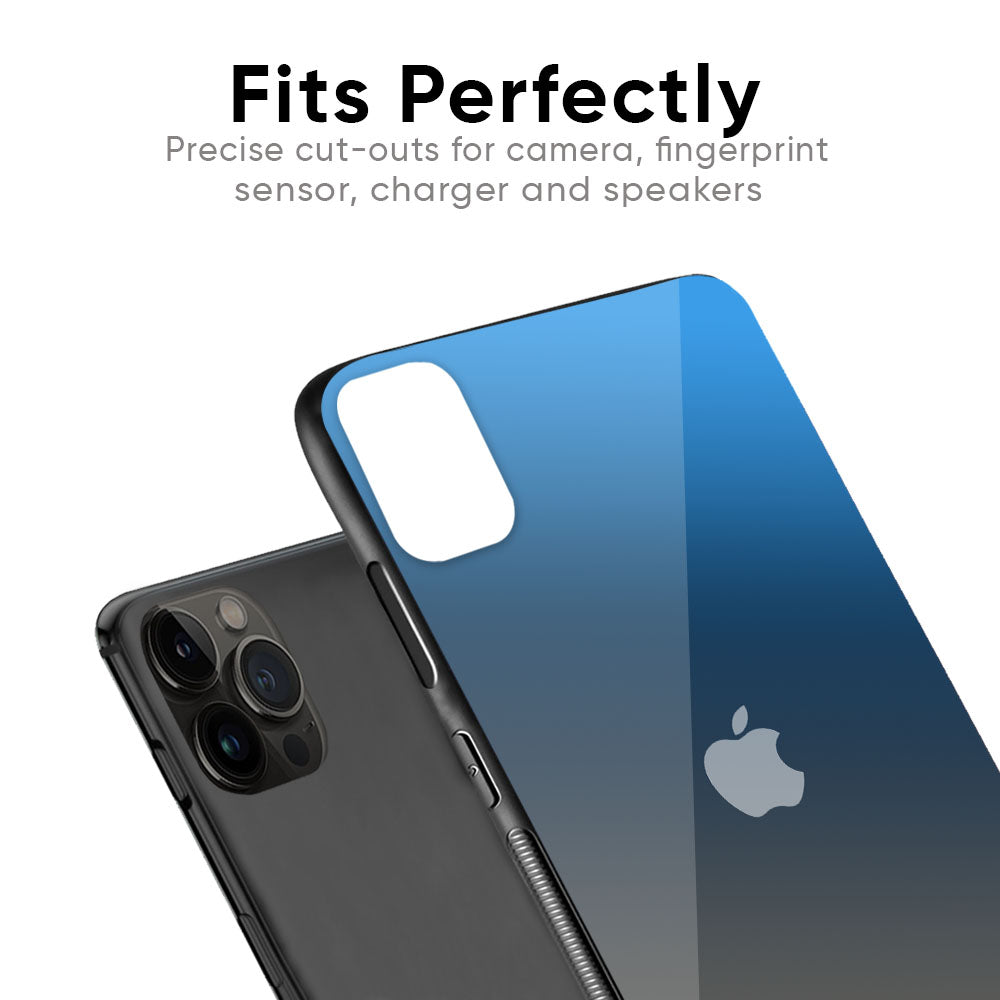 Blue Grey Ombre Glass Case for iPhone 6S