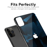 Polygonal Blue Box Glass Case For iPhone 6S
