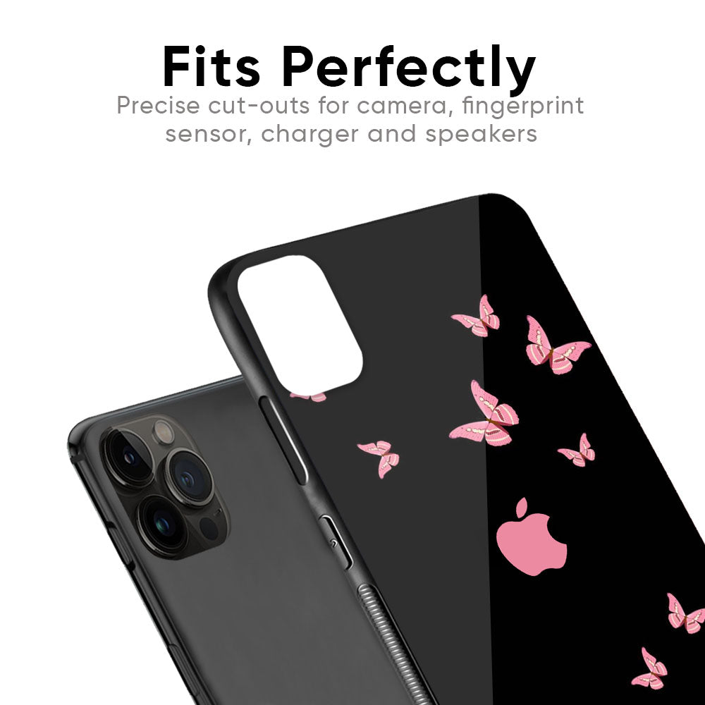 Fly Butterfly Glass Case for iPhone Plus