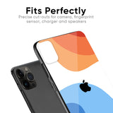 Wavy Color Pattern Glass Case for iPhone 15 Pro Max