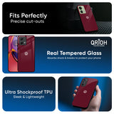 Classic Burgundy Glass Case for Motorola G84 5G