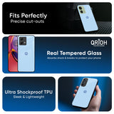 Pastel Sky Blue Glass Case for Motorola Edge 30