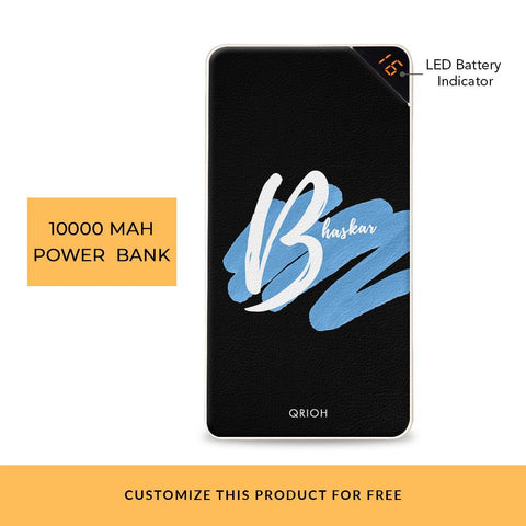 Bold Black Customized Power Bank