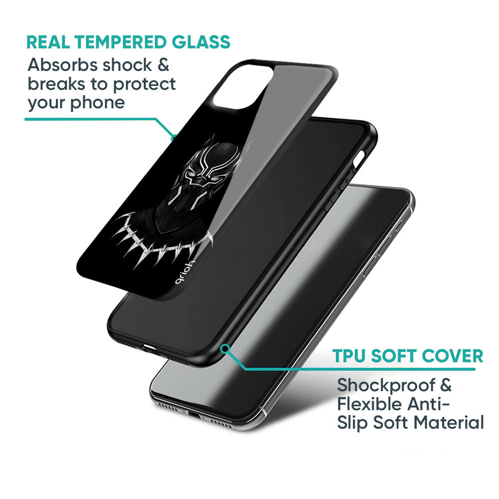 Dark Superhero Glass Case for iPhone XS Max
