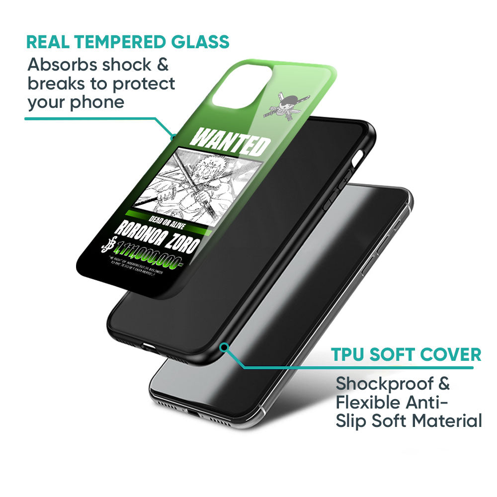 Zoro Wanted Glass Case for iPhone XS Max