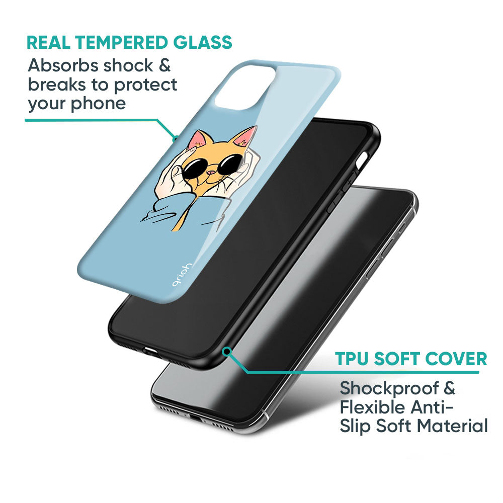 Adorable Cute Kitty Glass Case For Oppo Reno10 Pro 5G