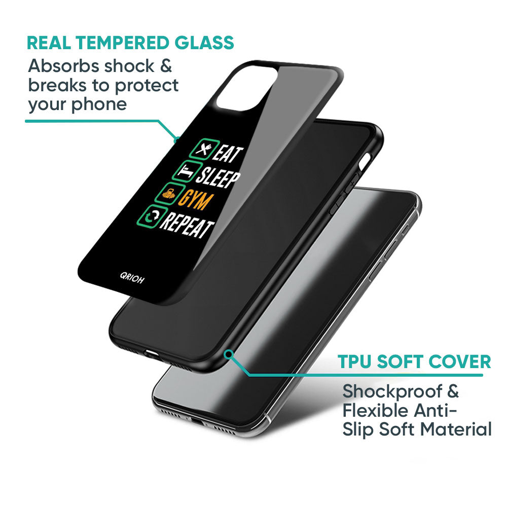 Daily Routine Glass Case for iPhone XS Max